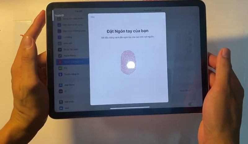 thiết lập Touch ID trên iPad 5