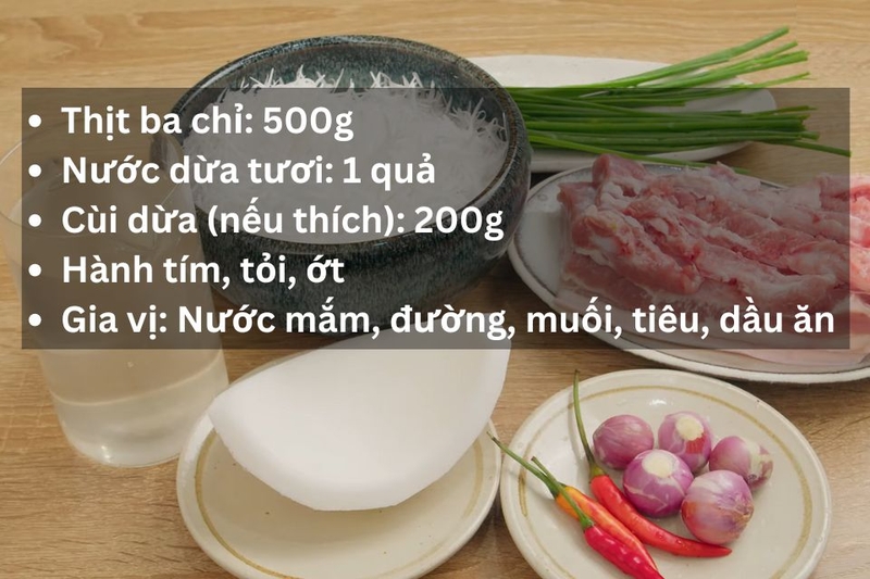 Nguyên liệu chuẩn bị
