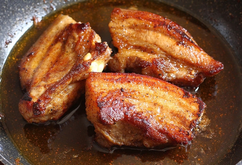 thịt ba chỉ rán húng lìu kiểu Bắc ảnh 5
