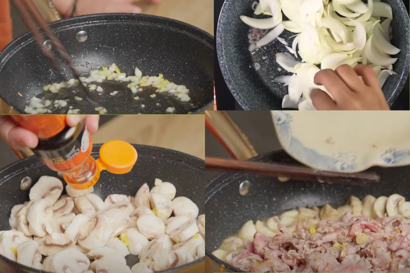 Thịt bò xào nấm mỡ (5)