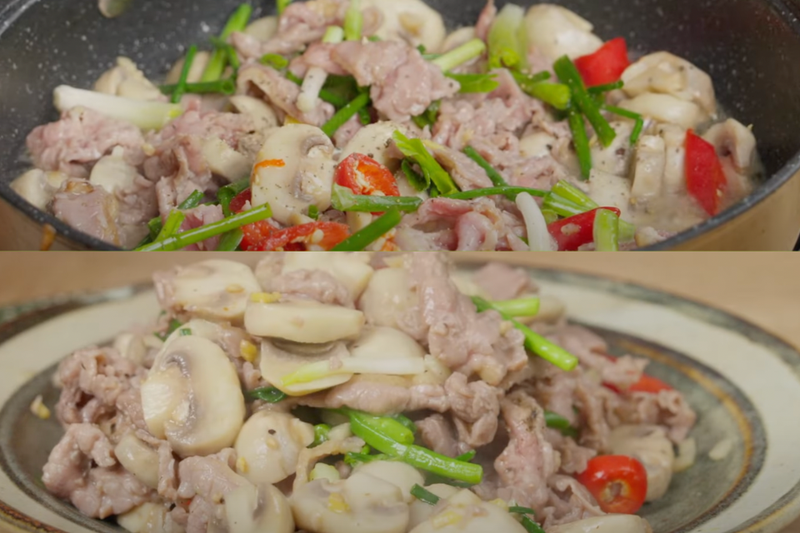 Thịt bò xào nấm mỡ (6)