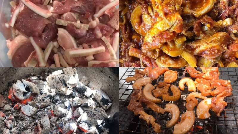 Các bước chế biến món thịt heo rừng nướng sa tế