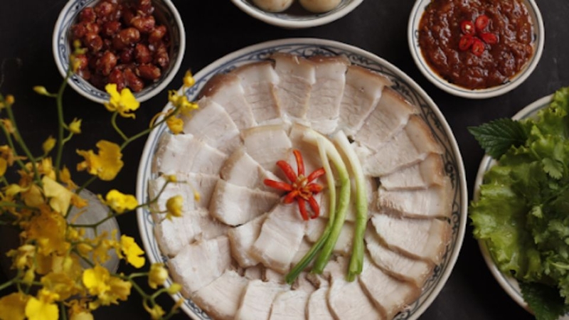 Thịt luộc chấm mắm tép 5