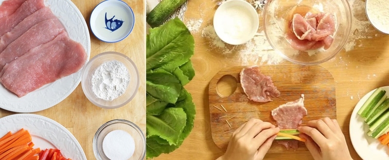 thịt thăn cuộn trái cây 4