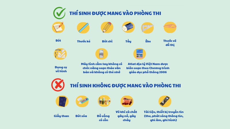 Những vật dụng cần thiết nên chuẩn bị trong kỳ thi