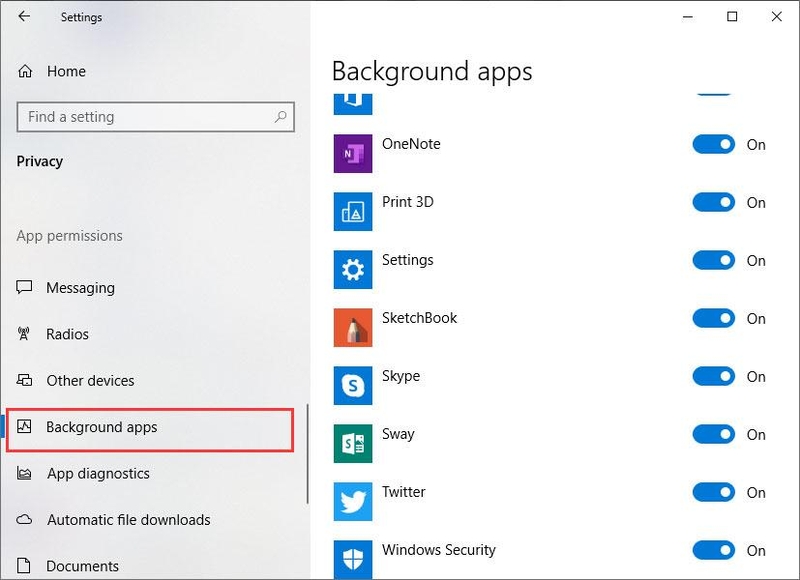 cách tắt ứng dụng chạy ngầm Win 10 - Hình 8