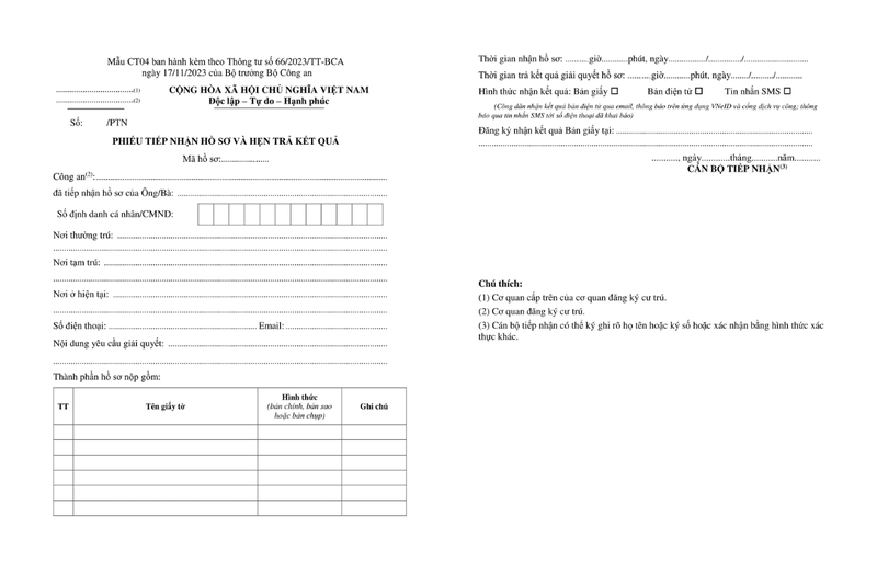 Nếu hồ sơ đầy đủ, hợp lệ