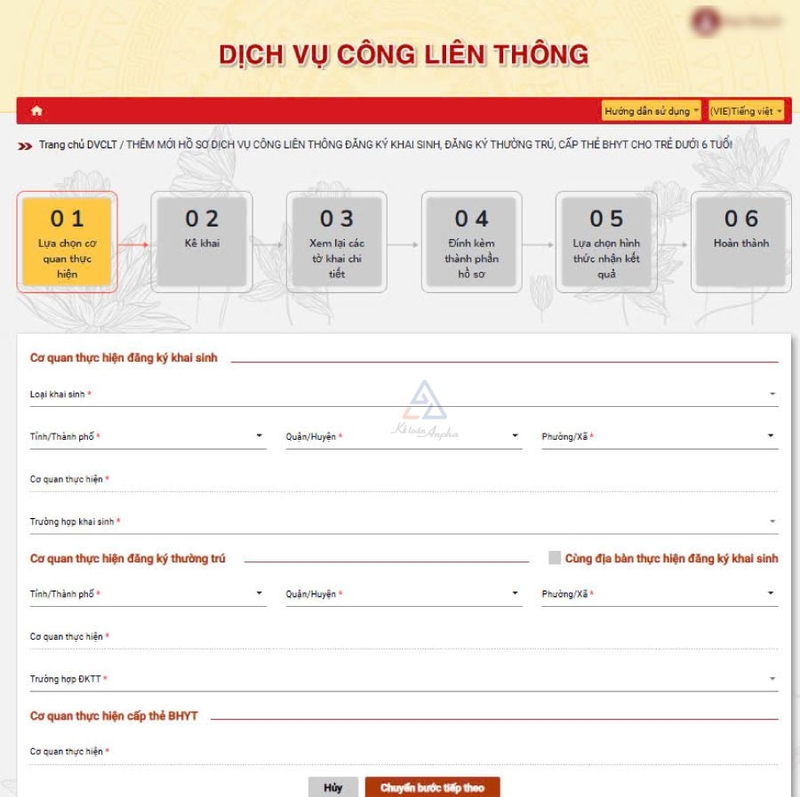 thủ tục làm giấy khai sinh online hình 6