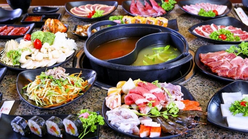 Thực đơn buffet lẩu