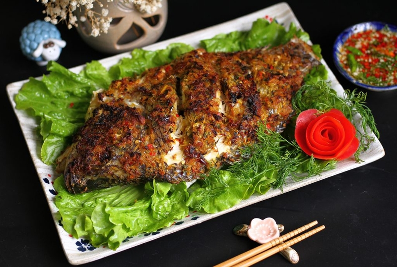 ca chep nuong rieng sa