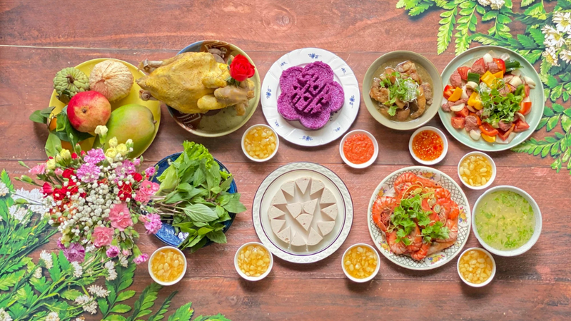 thực đơn mâm cơm cúng tất niên 13