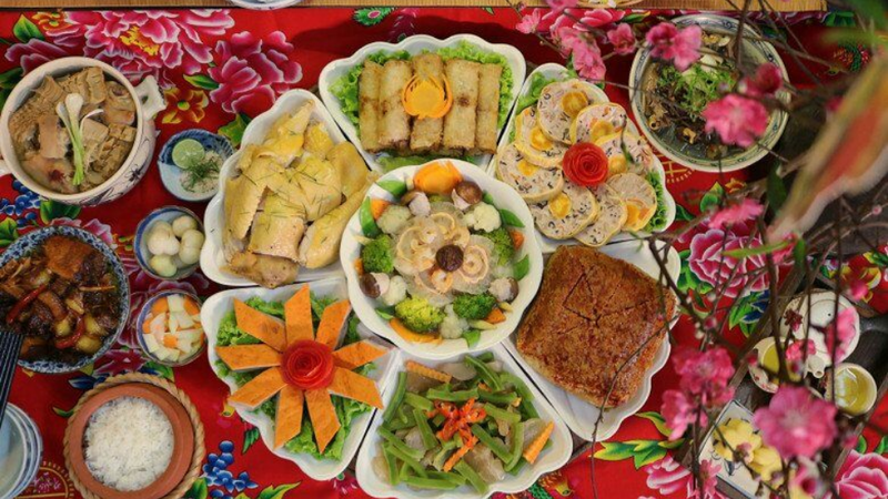 thực đơn mâm cơm cúng tất niên 14