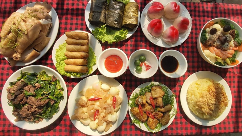 thực đơn mâm cơm cúng tất niên 16
