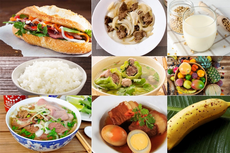 Thực đơn tăng cân cho nữ ngày 1.