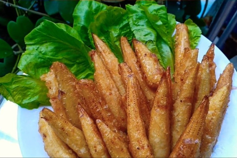 thưởng thức bắp non chiên giòn