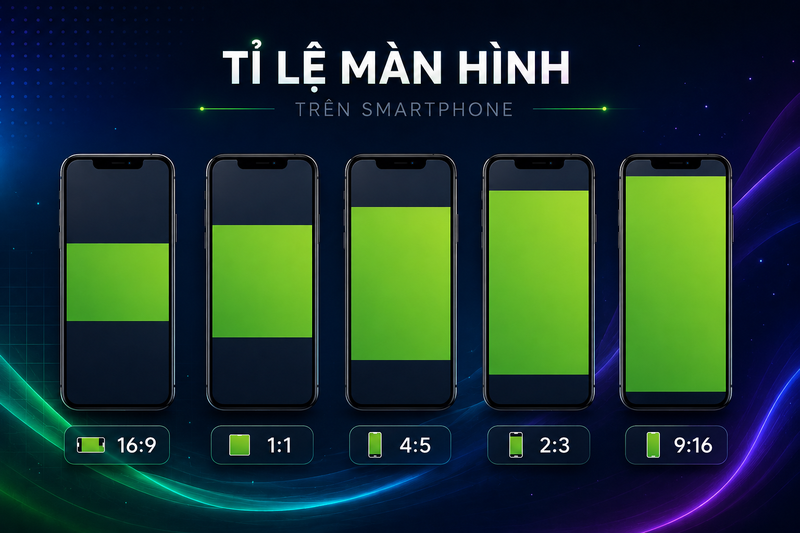 Tỉ lệ màn hình trên smartphone là gì 1