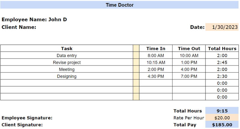 Bảng Timesheet