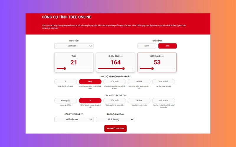 Nhập thông tin cơ bản