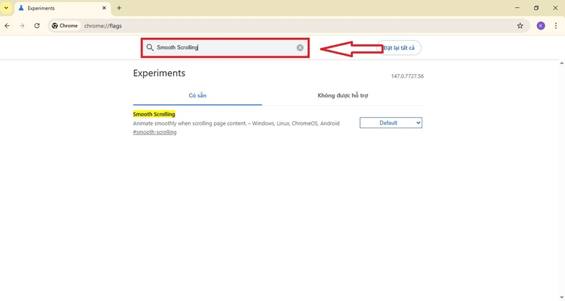 tính năng cuộn trang mượt mà trên Chrome 4