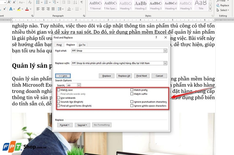 Replace trong Word - Ảnh 05