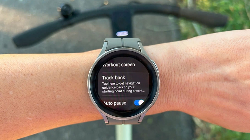 Route Workout được tích hợp cùng tính năng Track back
