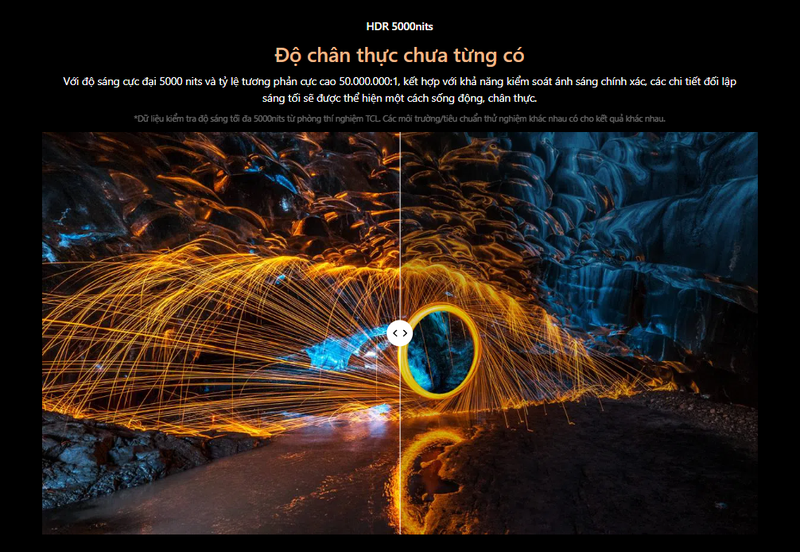 Độ chân thực trên tivi TCL