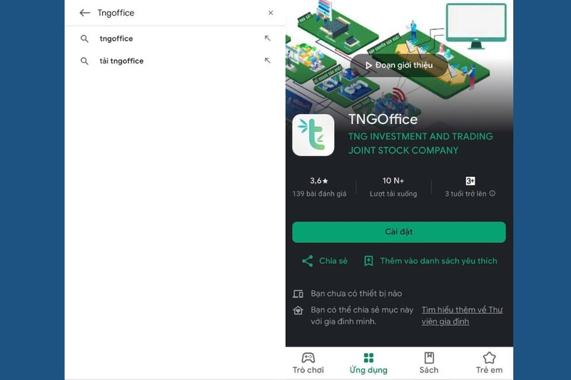 Tải xuống ứng dụng trên hệ điều hành Android