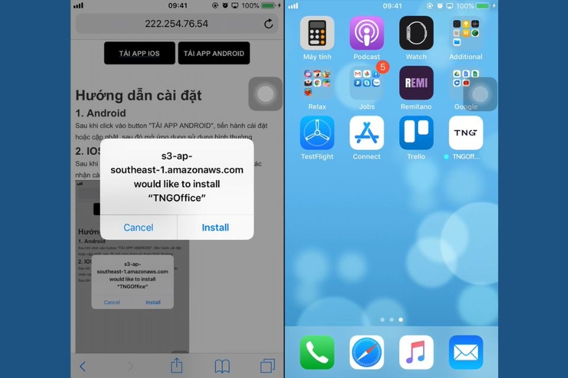 Chọn Install để tiếp tục quá trình cài đặt