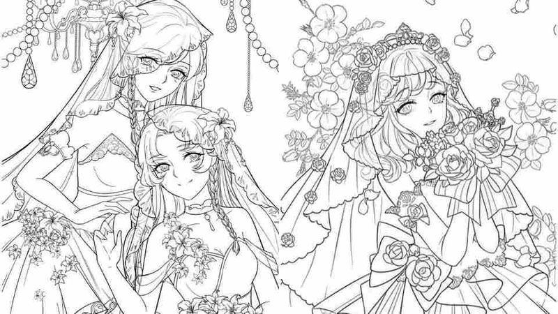 Các bức tranh công chúa anime độc đáo