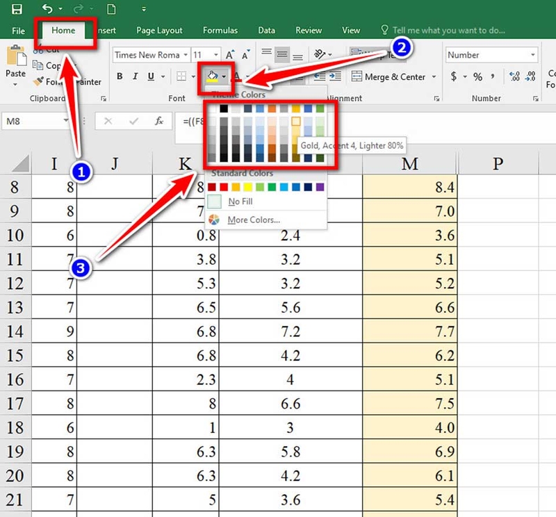Cách tô màu ô công thức trong Excel - 06