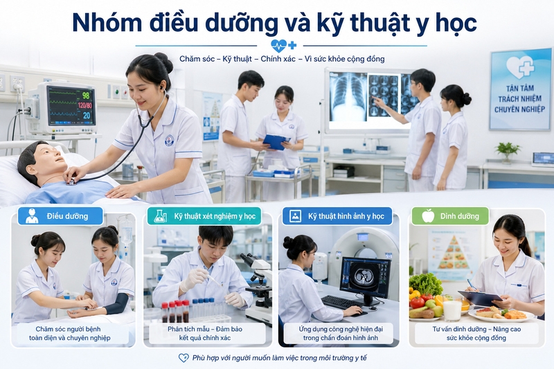 Nhóm điều dưỡng và kỹ thuật y học