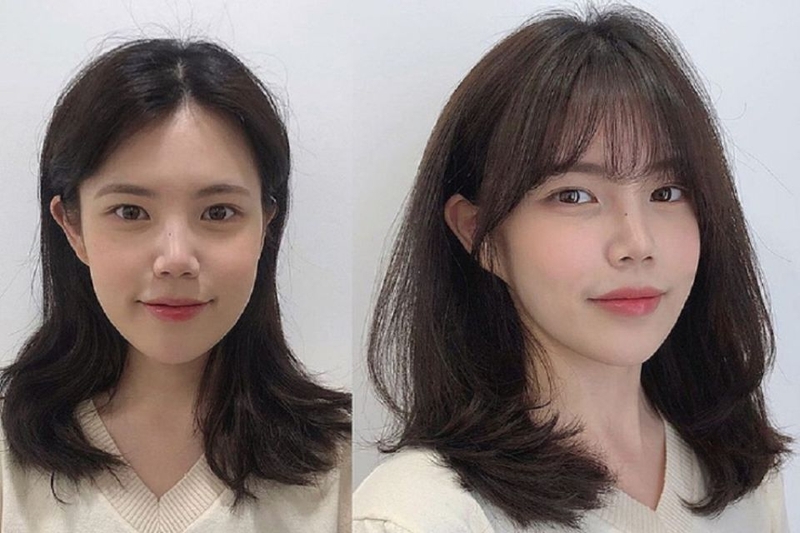 Tóc mái thưa Hàn Quốc