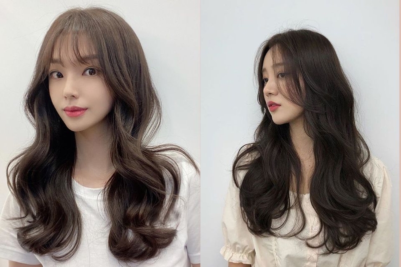 Tóc Hàn Quốc nữ uốn sóng nước