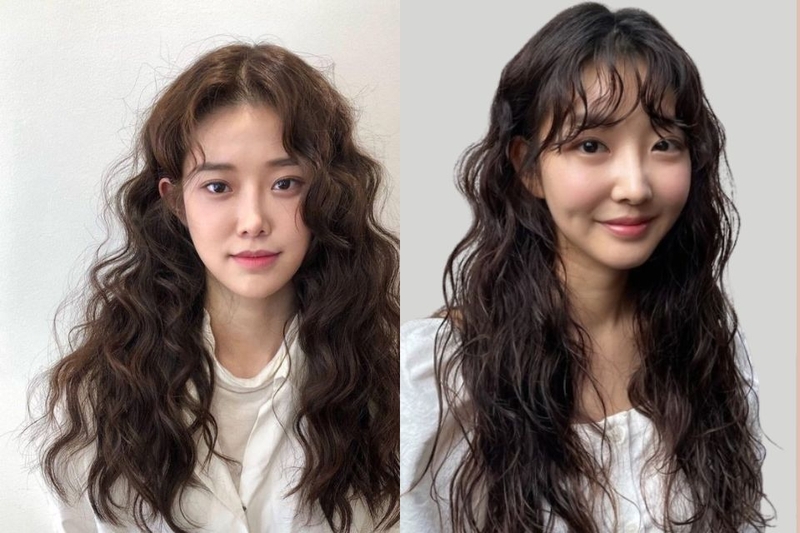 Tóc layer uốn con sâu Hàn Quốc