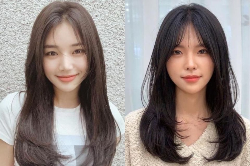 Tóc Hàn Quốc cho mặt dài