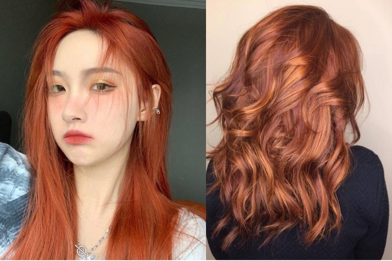 tóc màu cam đất hình 2