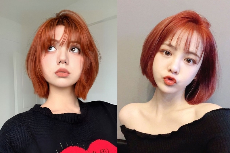 tóc màu cam đất hình 4