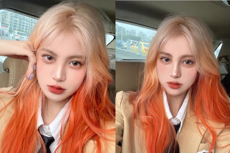 tóc màu cam đất hình 6