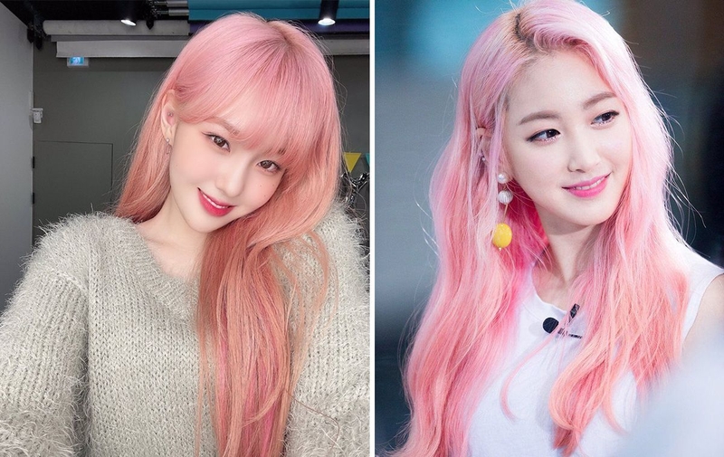 tóc màu hồng pastel hình 1