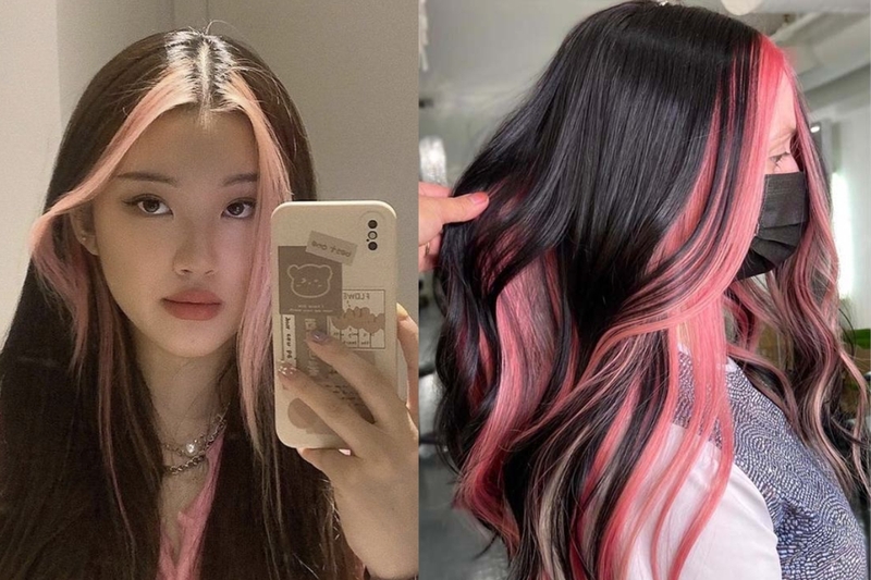 tóc màu hồng pastel hình 5