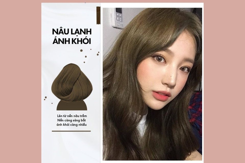 Tóc nâu lạnh ánh khói