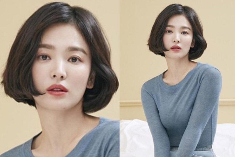 Kiểu tóc ngắn layer uốn cụp