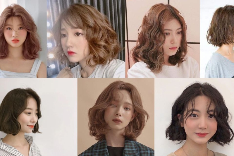 Kiểu tóc ngắn layer uốn xoăn