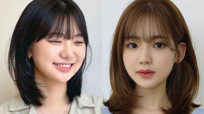 Tóc ngắn mái thưa kiểu Hàn Quốc