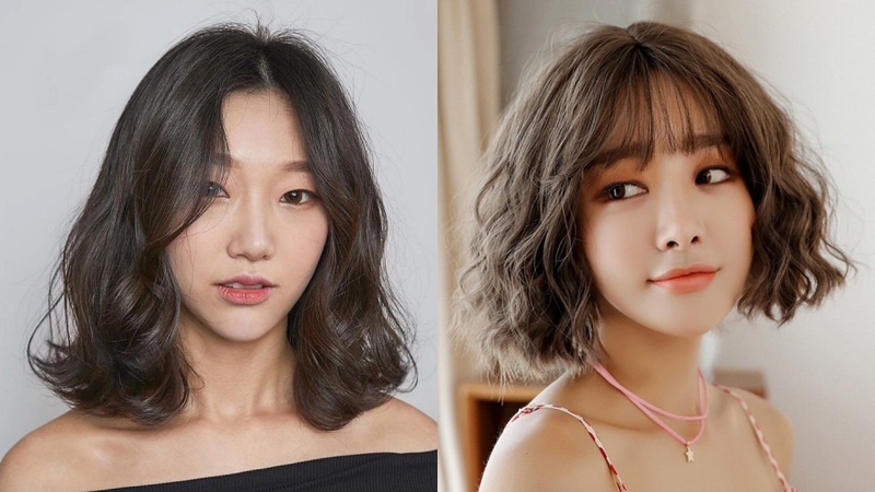 Kiểu tóc ngắn uốn chữ S giúp khuôn mặt tròn, vuông trở nên thon gọn