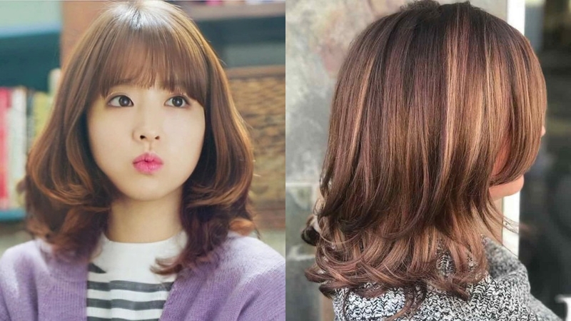 Tóc ngắn uốn hai tầng giúp mái tóc bồng bềnh hơn