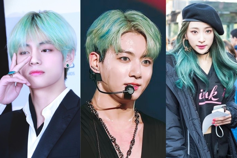 tóc xanh lá hình 1