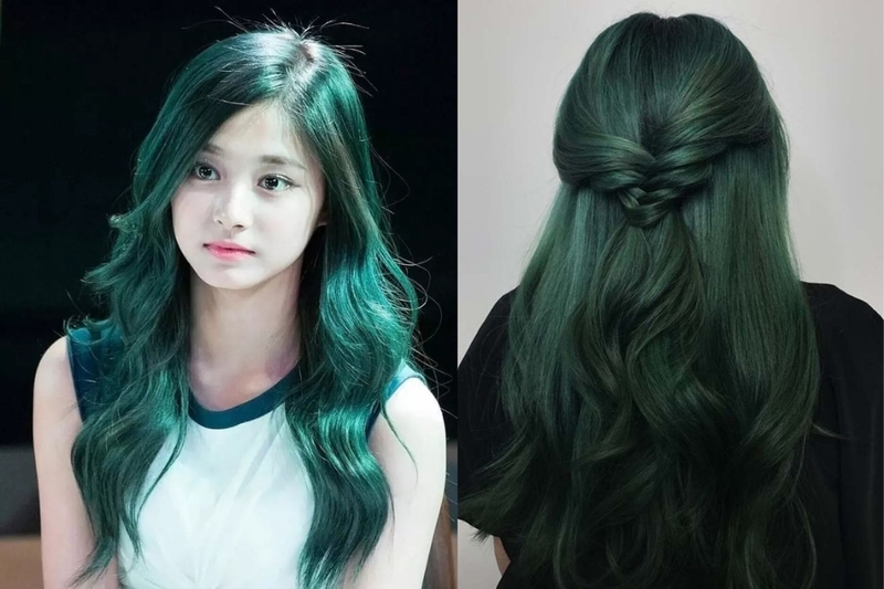 tóc xanh lá hình 2