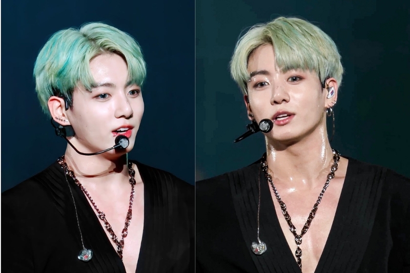 tóc xanh lá hình 4