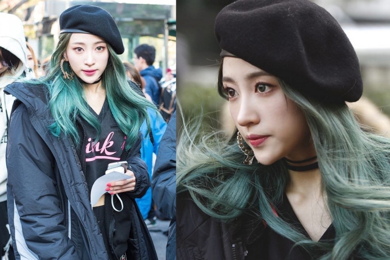 tóc xanh lá hình 5